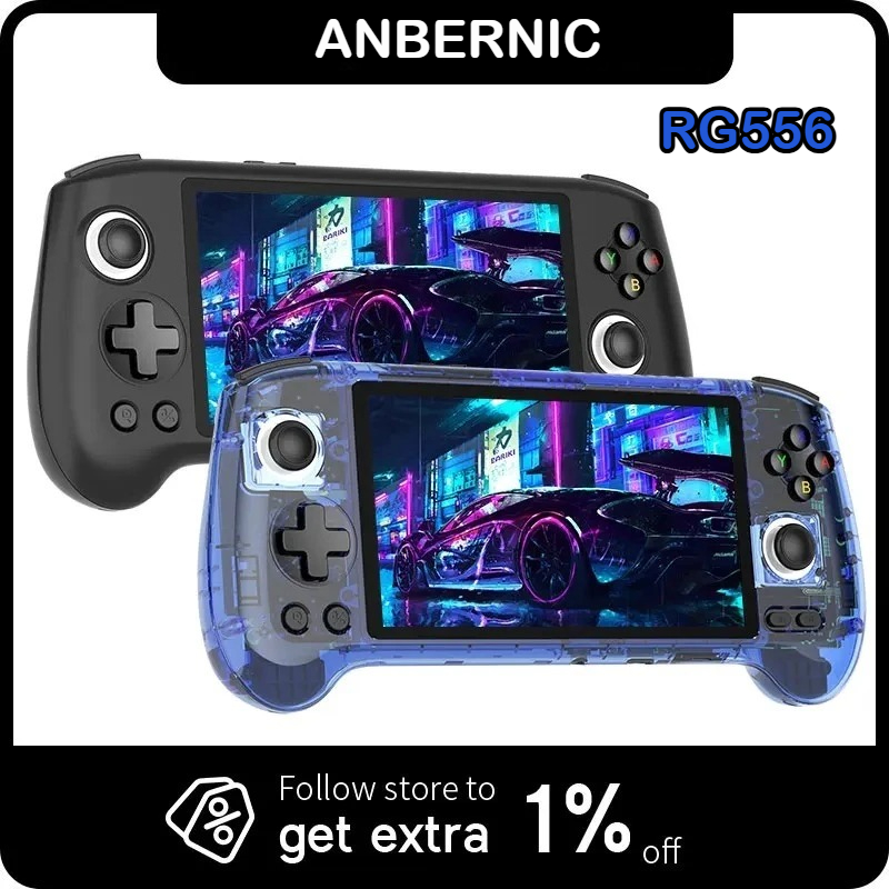 Gaming Console Handheld Android - ANBERNIC RG556 Handheld Games Console 5.48''