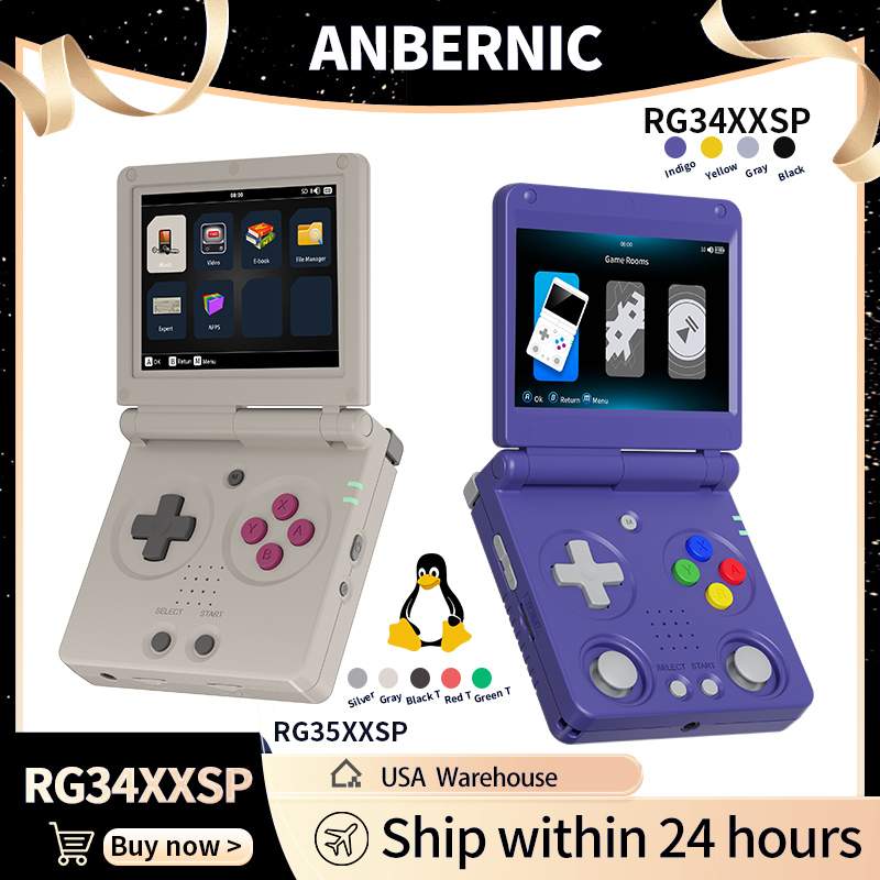 Anbernic RG34XXSP RG35XXSP Fli - огляд і ціна Gaming Console Chinese