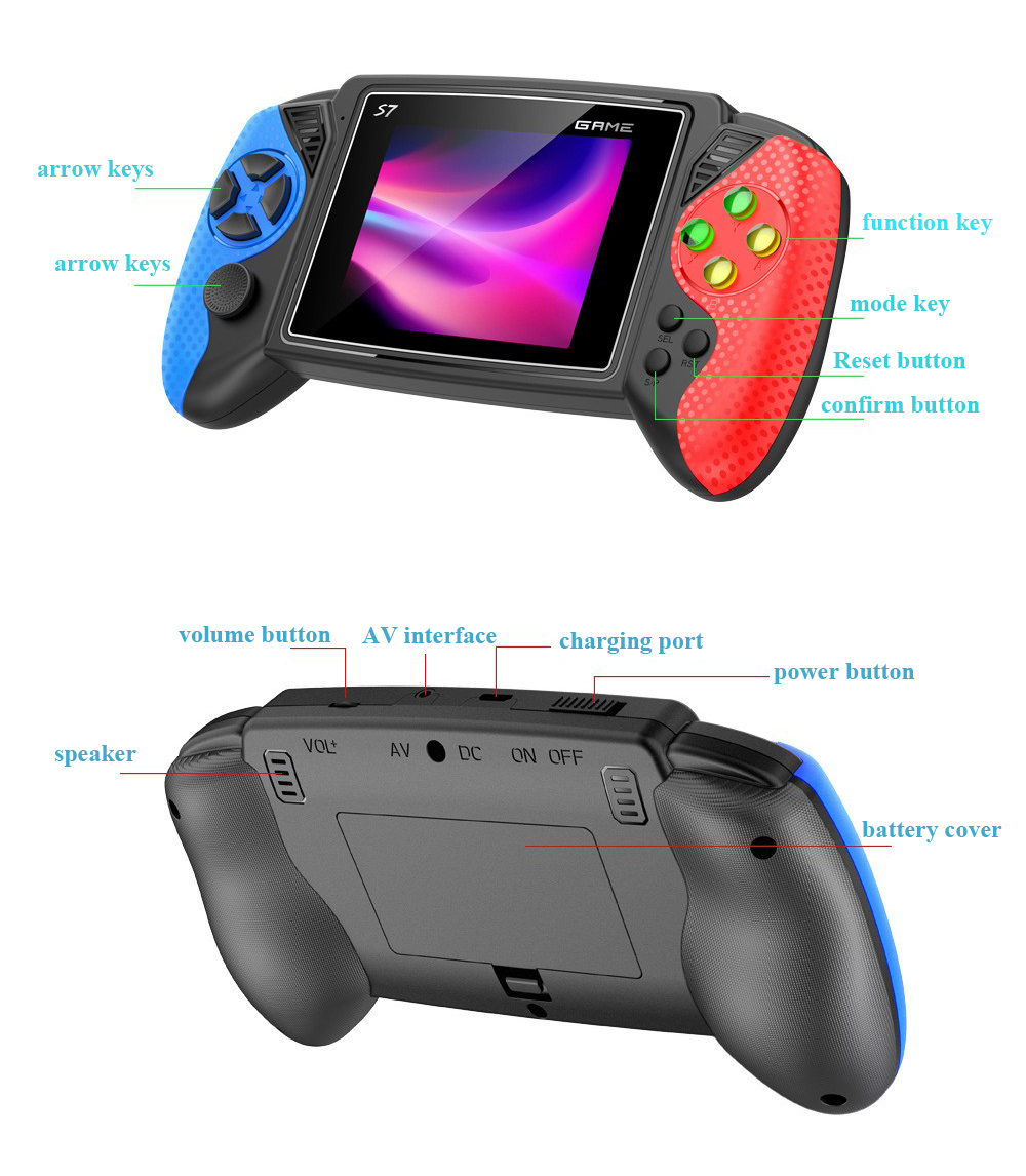 S7 Retro Handheld Game Console - огляд і ціна Gaming Console Chinese