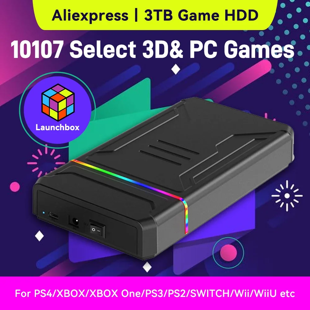 3TB Launchbox Portable Gaming  - огляд і ціна Gaming Console Chinese
